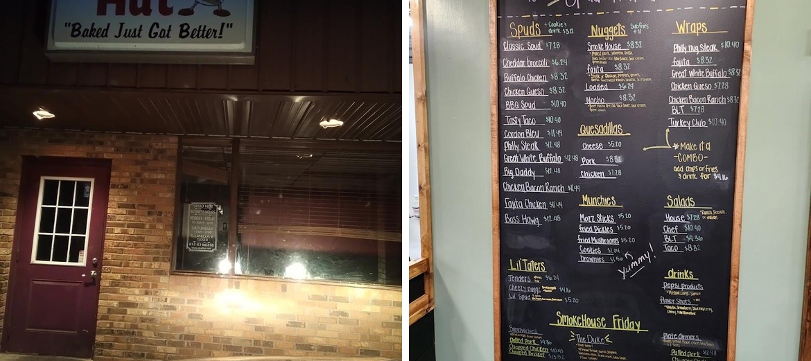 Spud Hut Menu